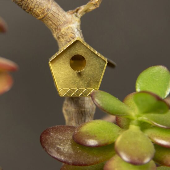 Mini nichoir plantes et arbres en laiton décorative - Botanopia