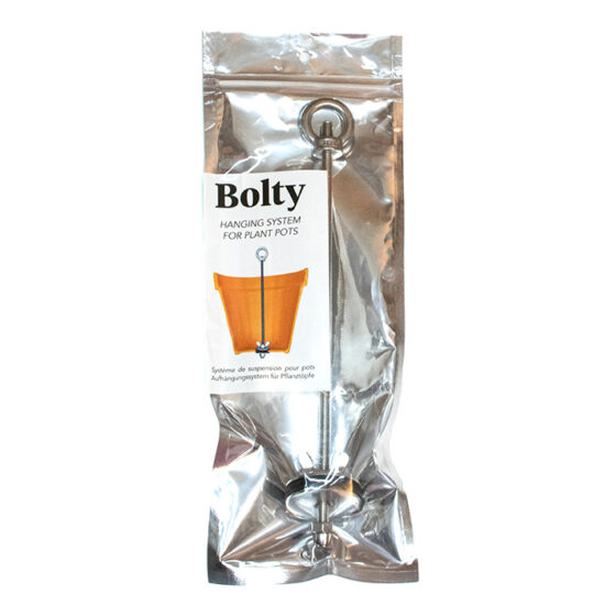 Packaging of the Bolty hanging system for plant pots