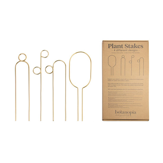 Mini Plant Stake set in Gold, 4 different models