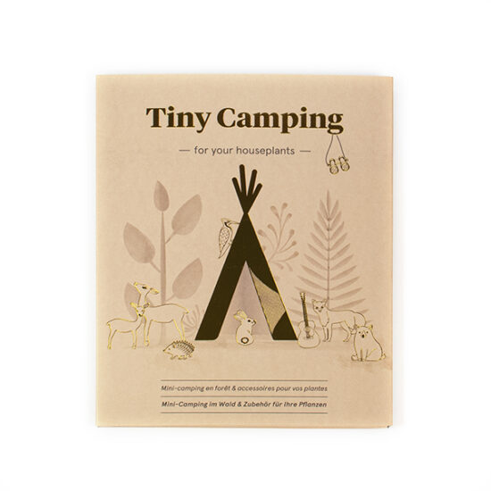 The packaging of our Tiny Camping for your plants