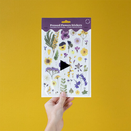 video Yellows pressed flower stickers by Botanopia