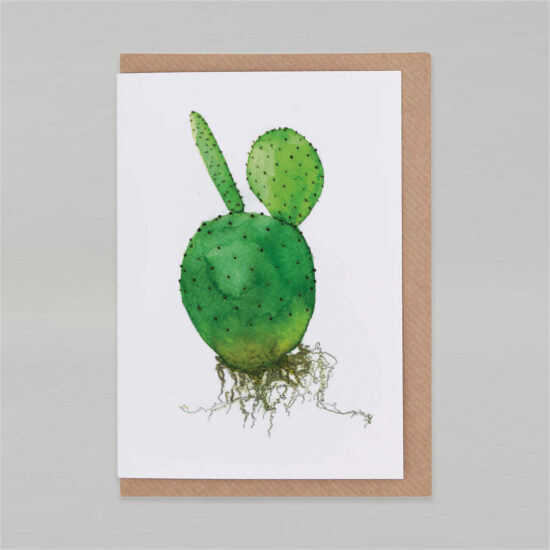 Cactus card Opuntia